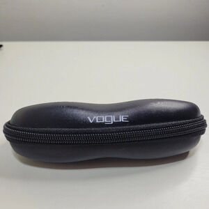 VOGUE Eyeglass Sunglass Black Hard Shell Case Zip Around CASE ONLY No Glasses